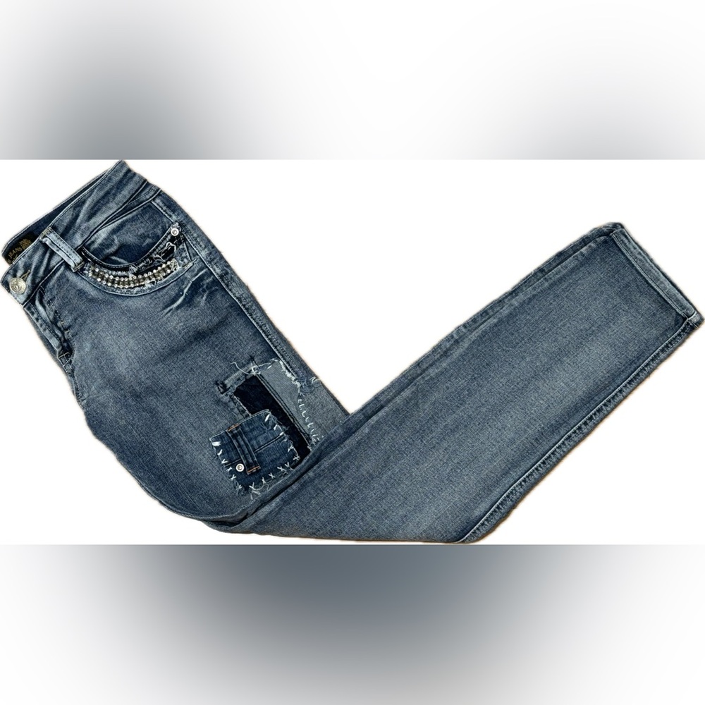 Vintage Virgin Only Women's Jeans Embellished with Rhinestones
